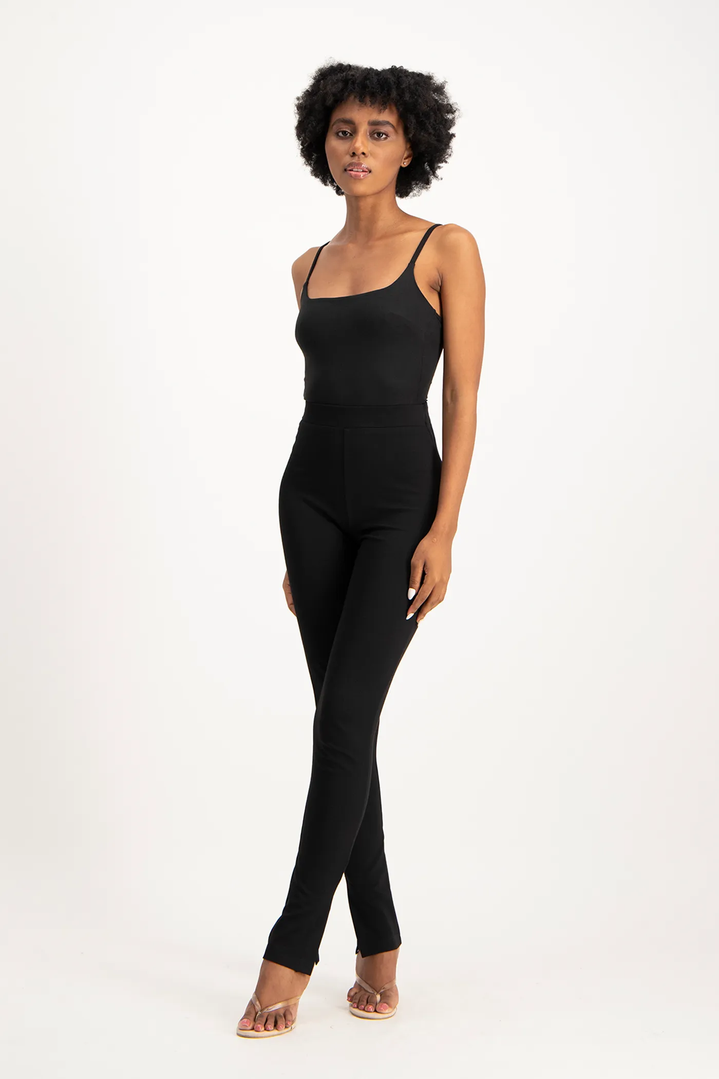 Mindy Strappy Bodysuit - Black
