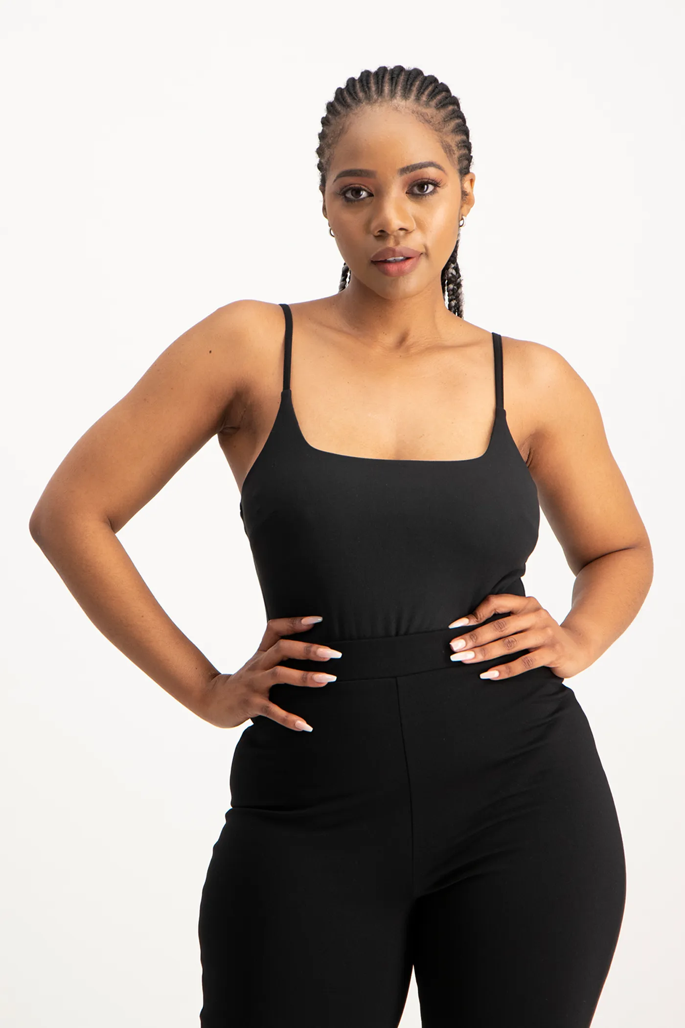 Mindy Strappy Bodysuit - Black