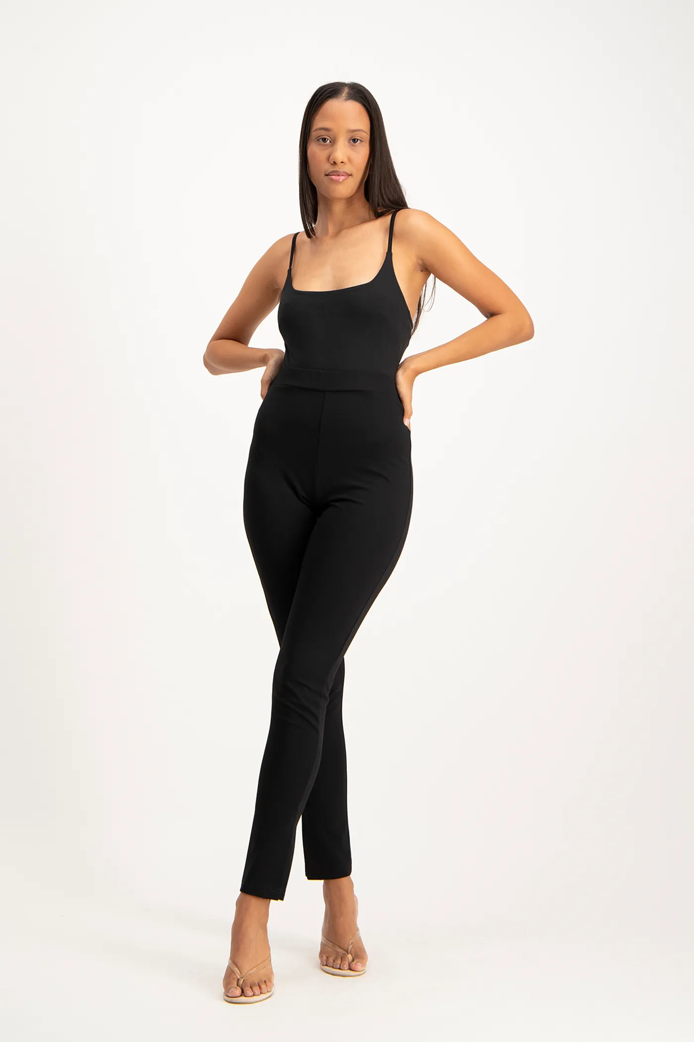 Mindy Strappy Bodysuit - Black