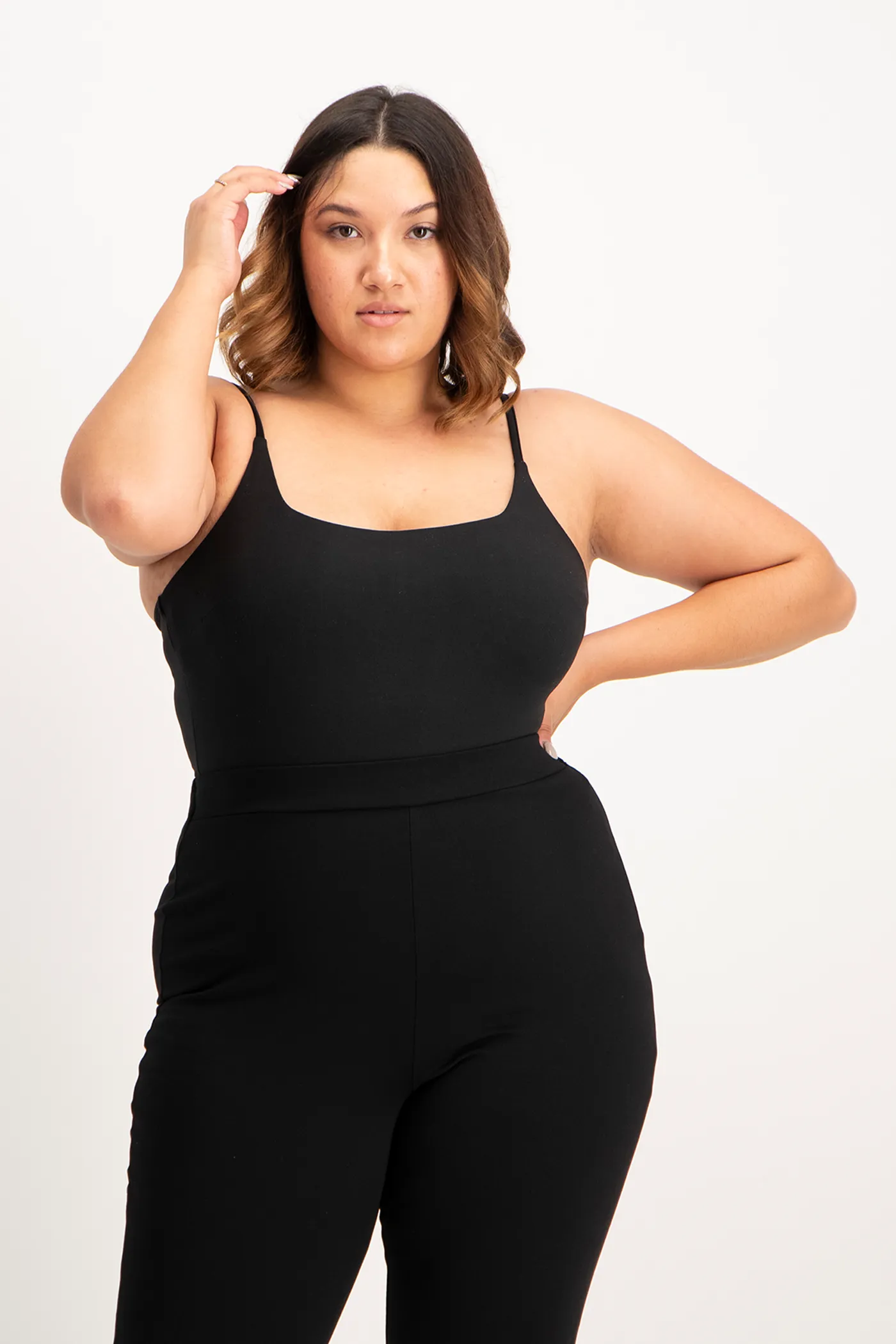 Mindy Strappy Bodysuit - Black