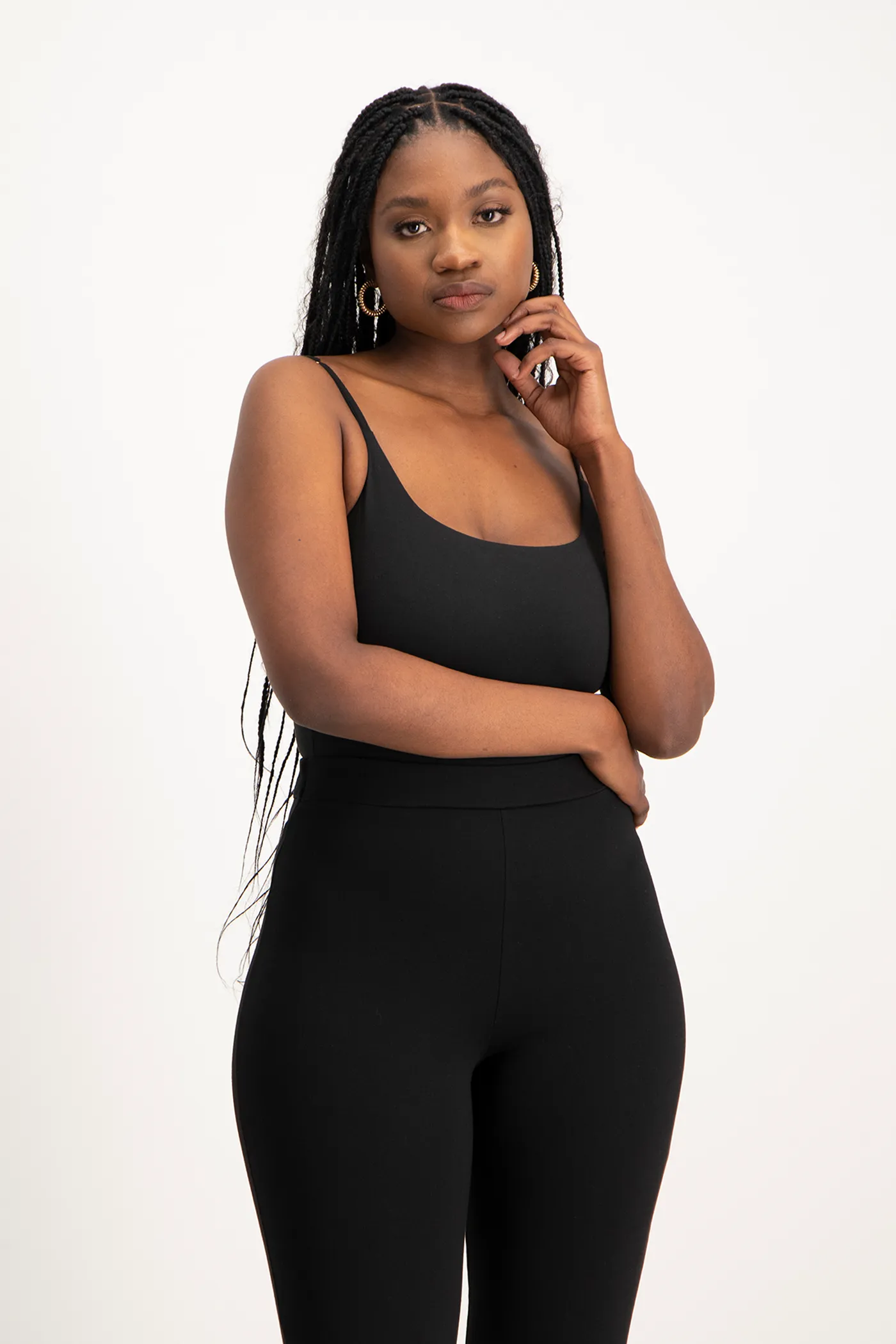 Mindy Strappy Bodysuit - Black