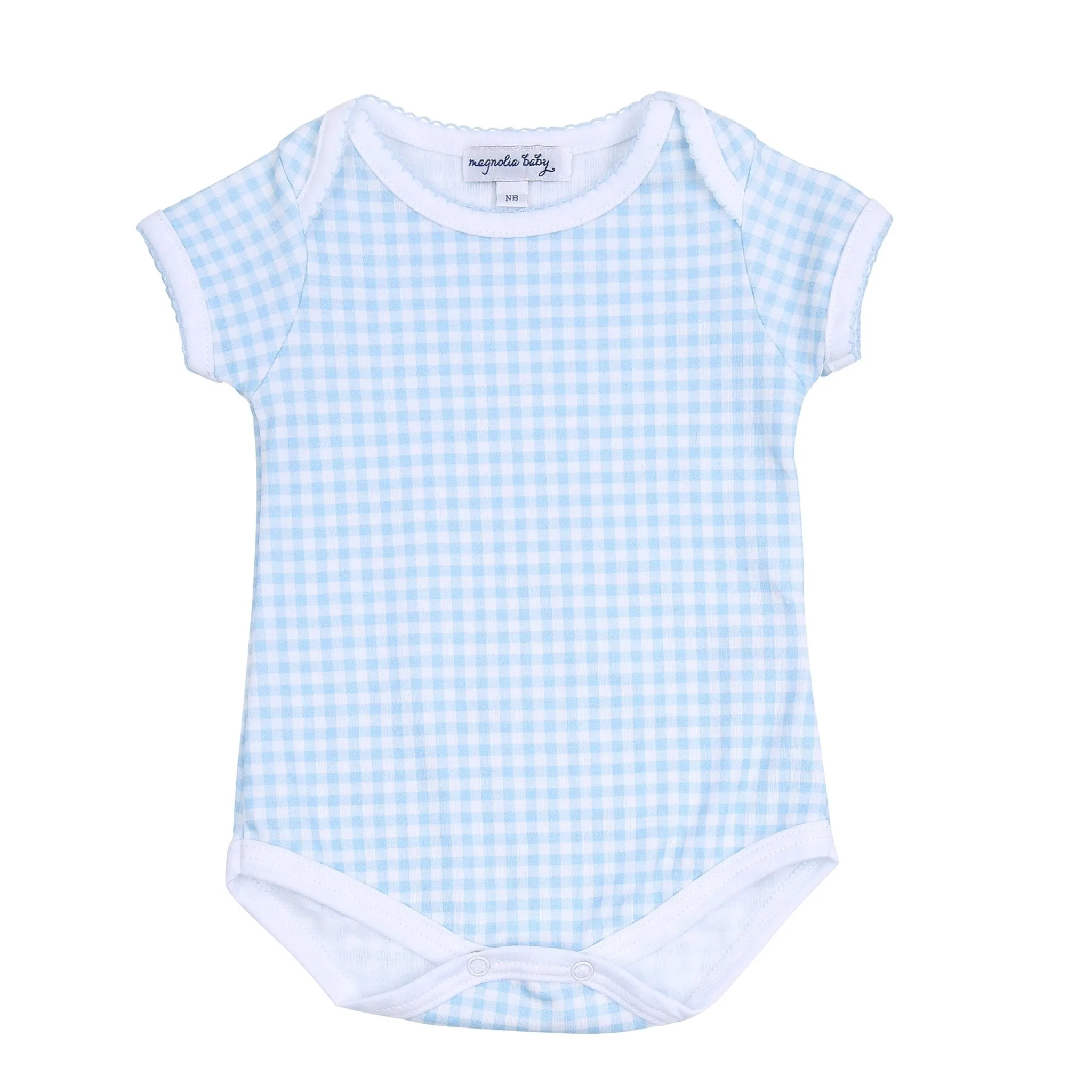 Mini Checks Lap Bodysuit - Blue