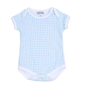 Mini Checks Lap Bodysuit - Blue