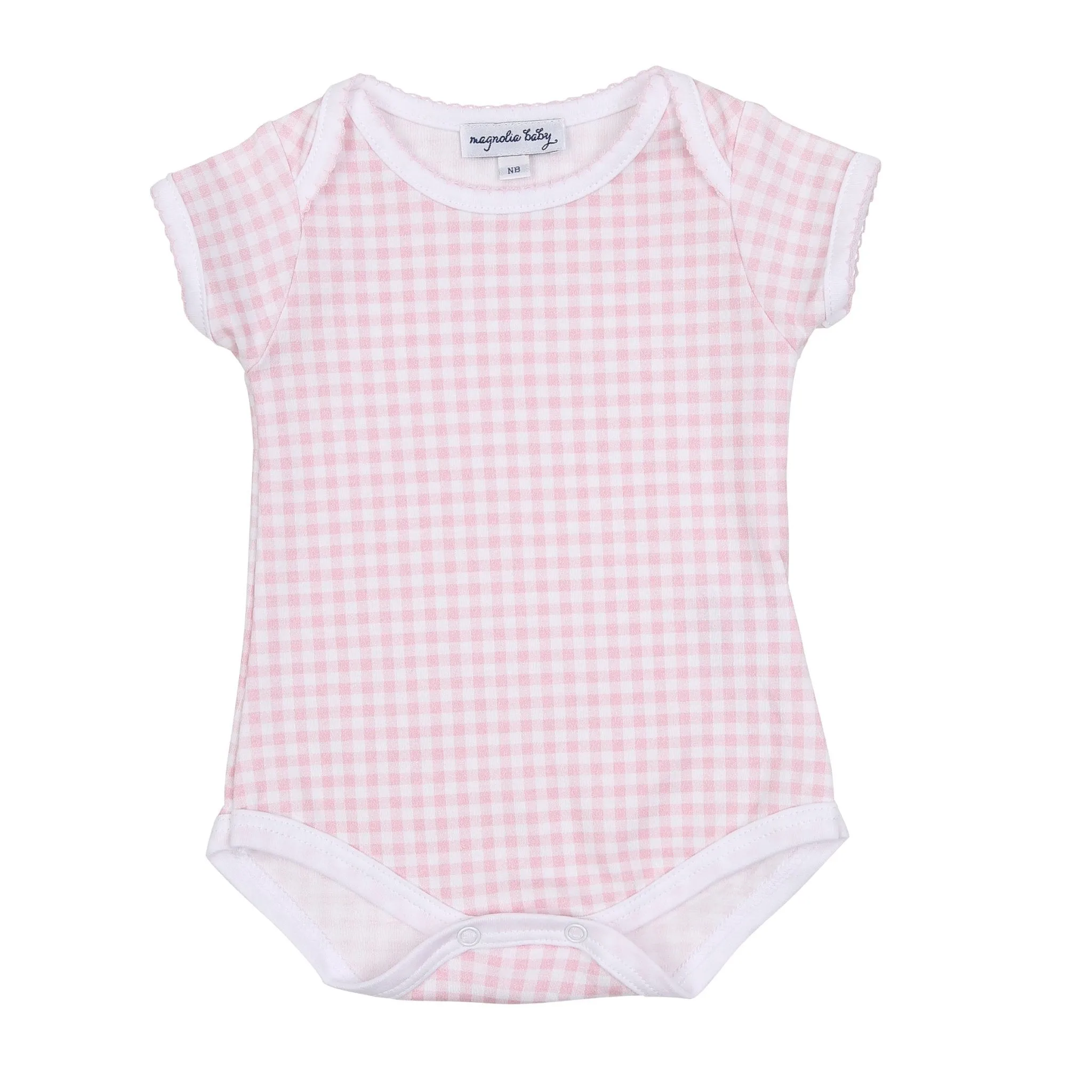 Mini Checks Lap Bodysuit - Pink