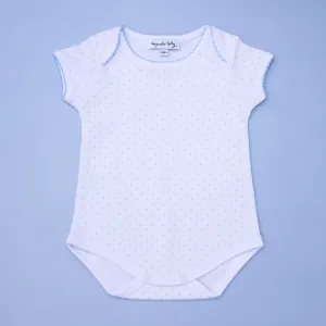 Mini Dots Short Sleeve Bodysuit - Blue