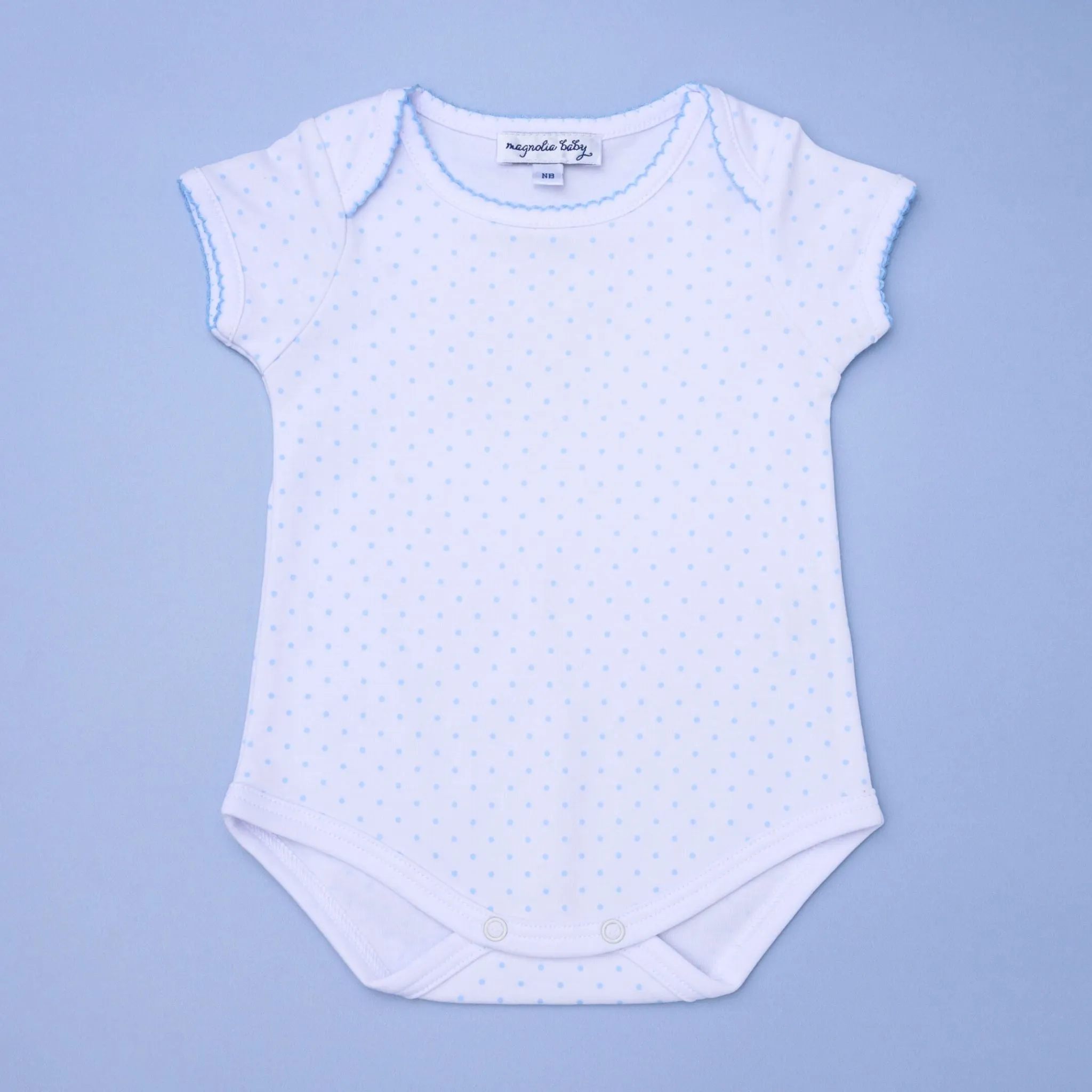 Mini Dots Short Sleeve Bodysuit - Blue