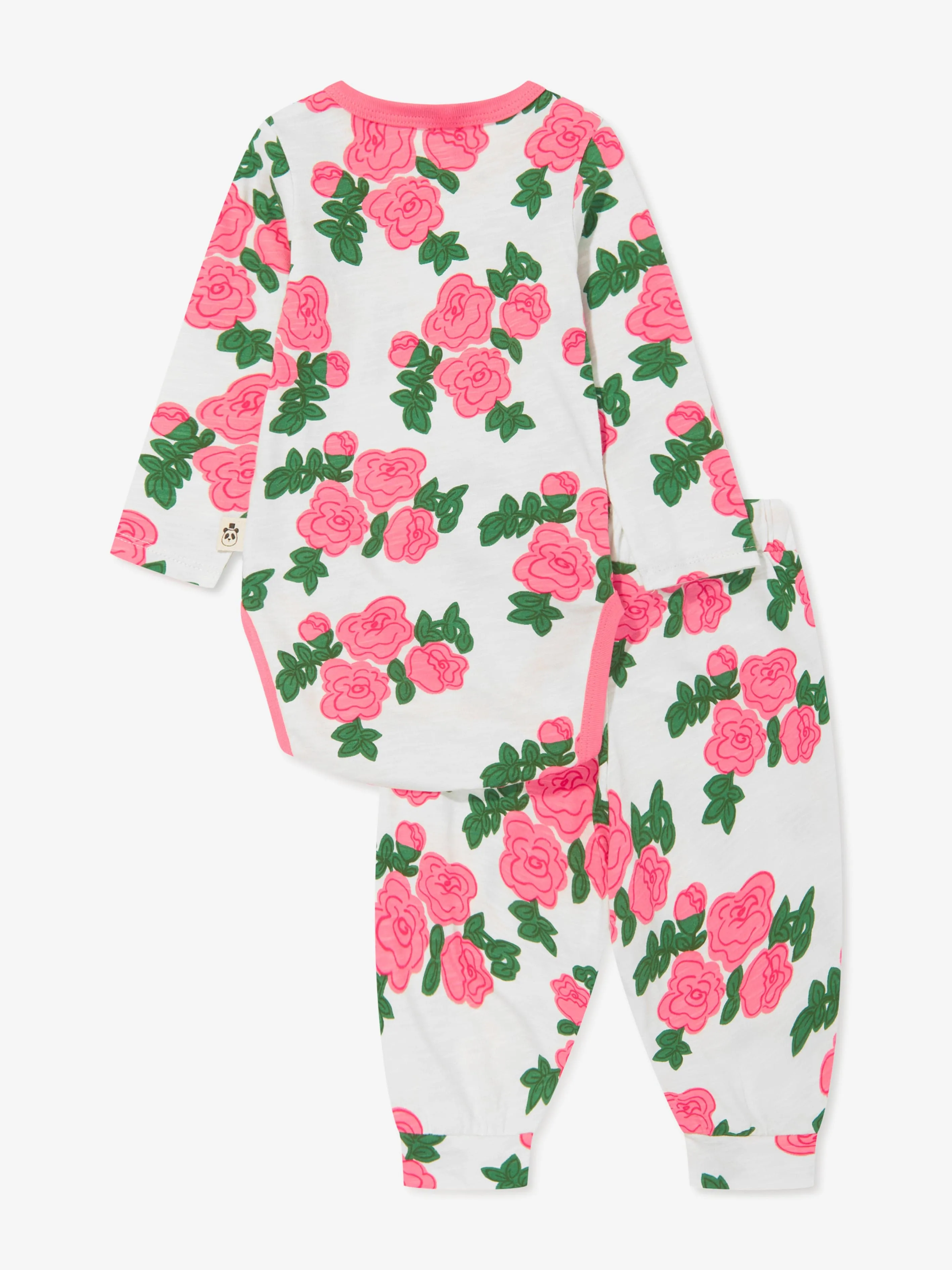 Mini Rodini Baby Girls Bodysuit And Pants Set in Pink