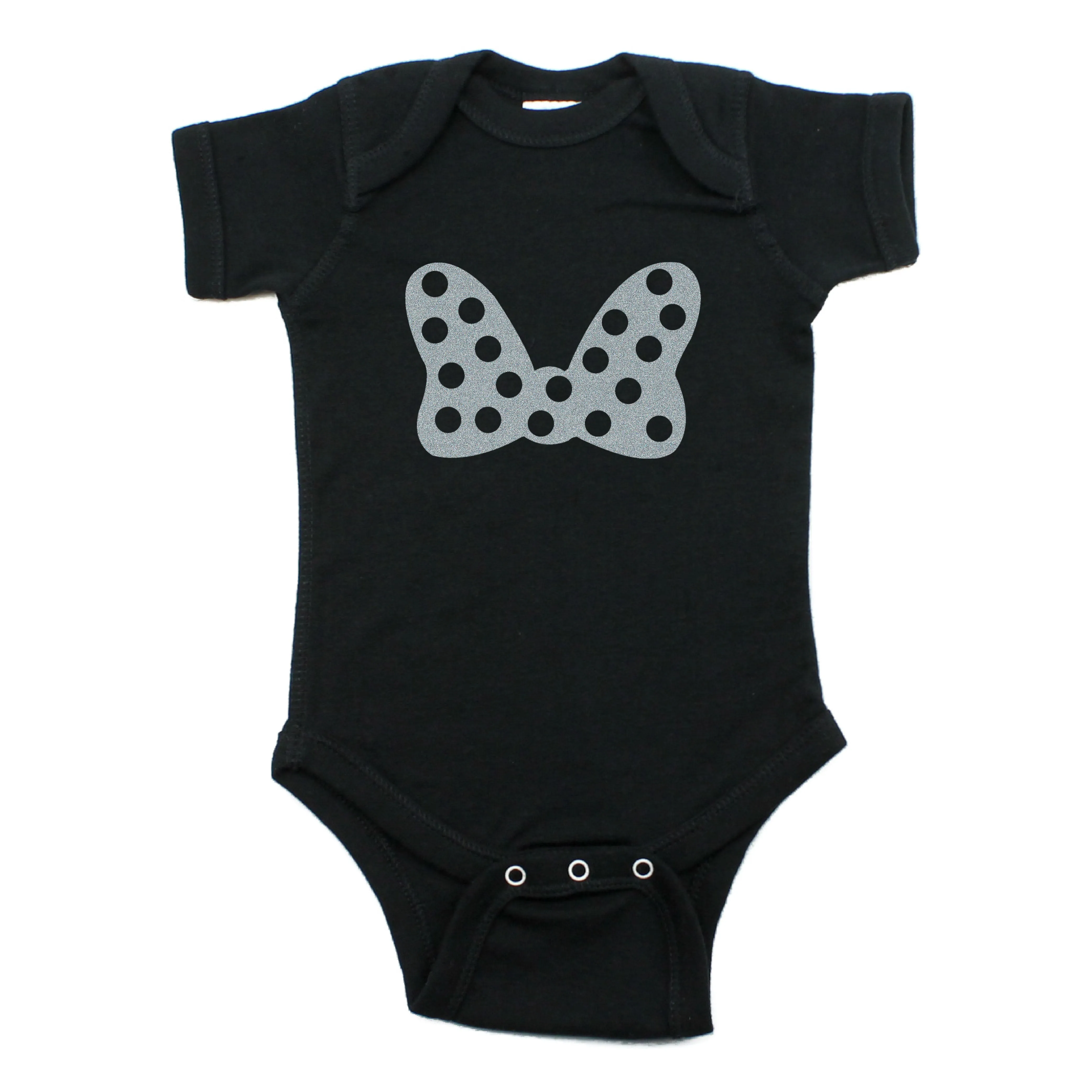 Minnie Mouse Bow Short Sleeve 100% Cotton Bodysuit