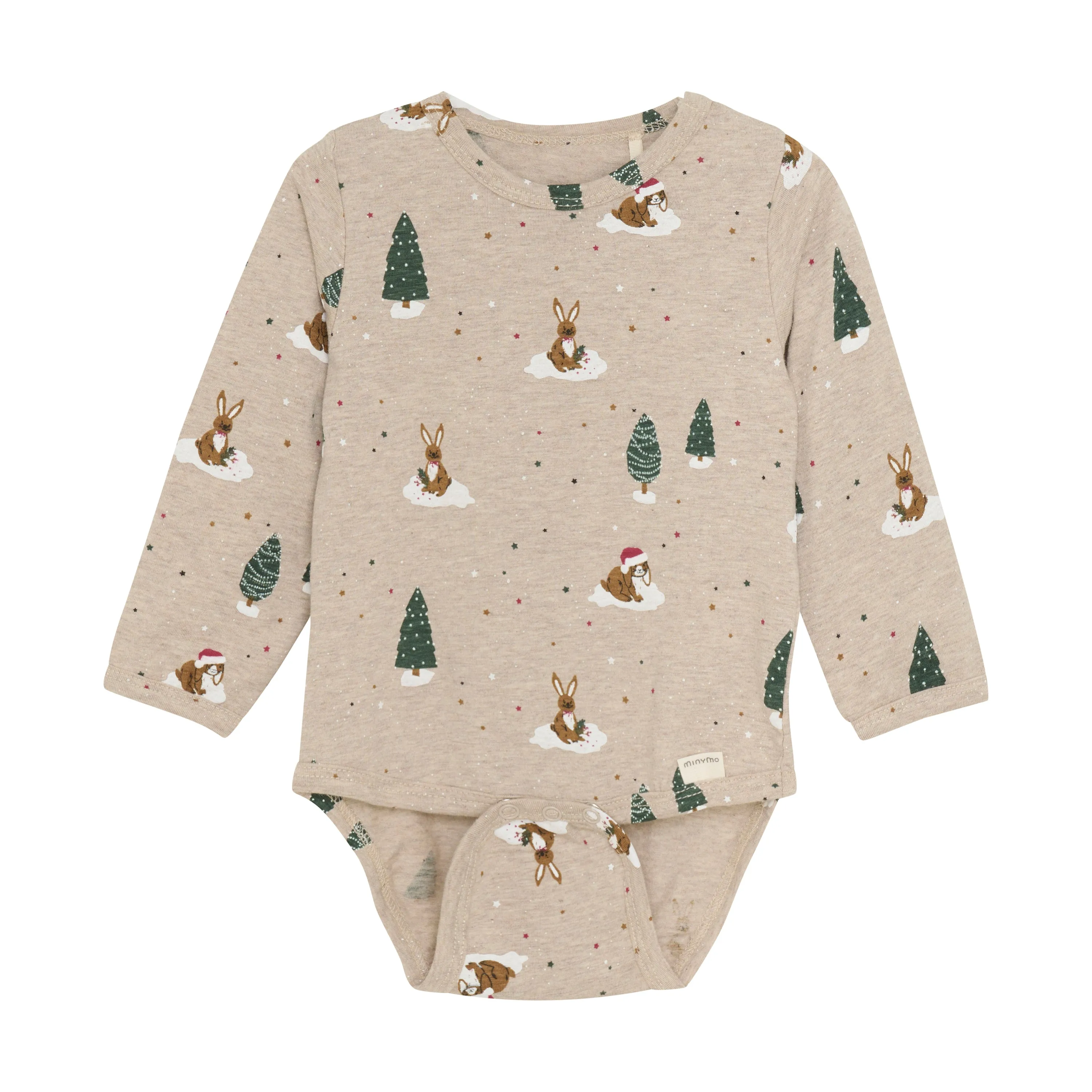Minymo - Long Sleeve Bodysuit - Holiday Hare