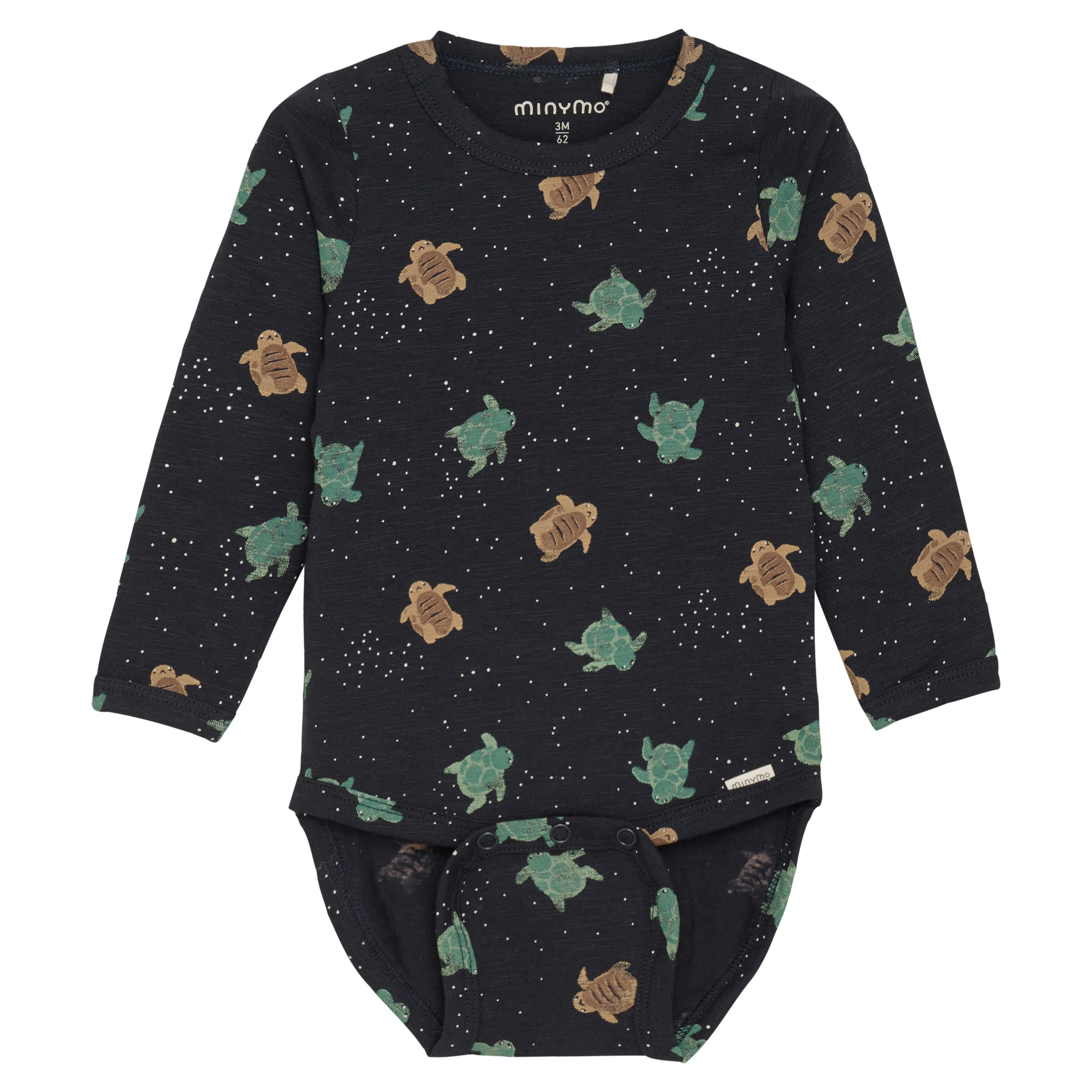 Minymo - Long Sleeve Bodysuit - Winter Turtles