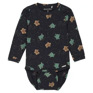 Minymo - Long Sleeve Bodysuit - Winter Turtles
