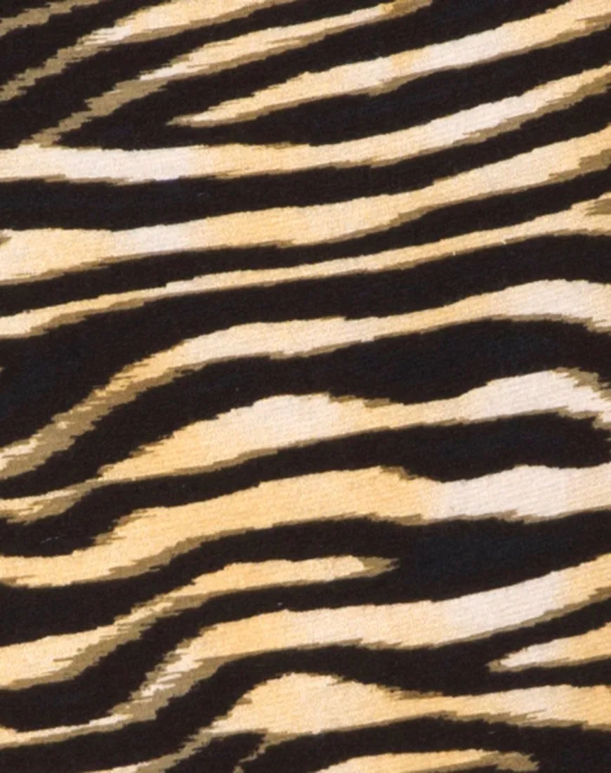 Molemo Plunge Bodice in Zip's Zebra Brown