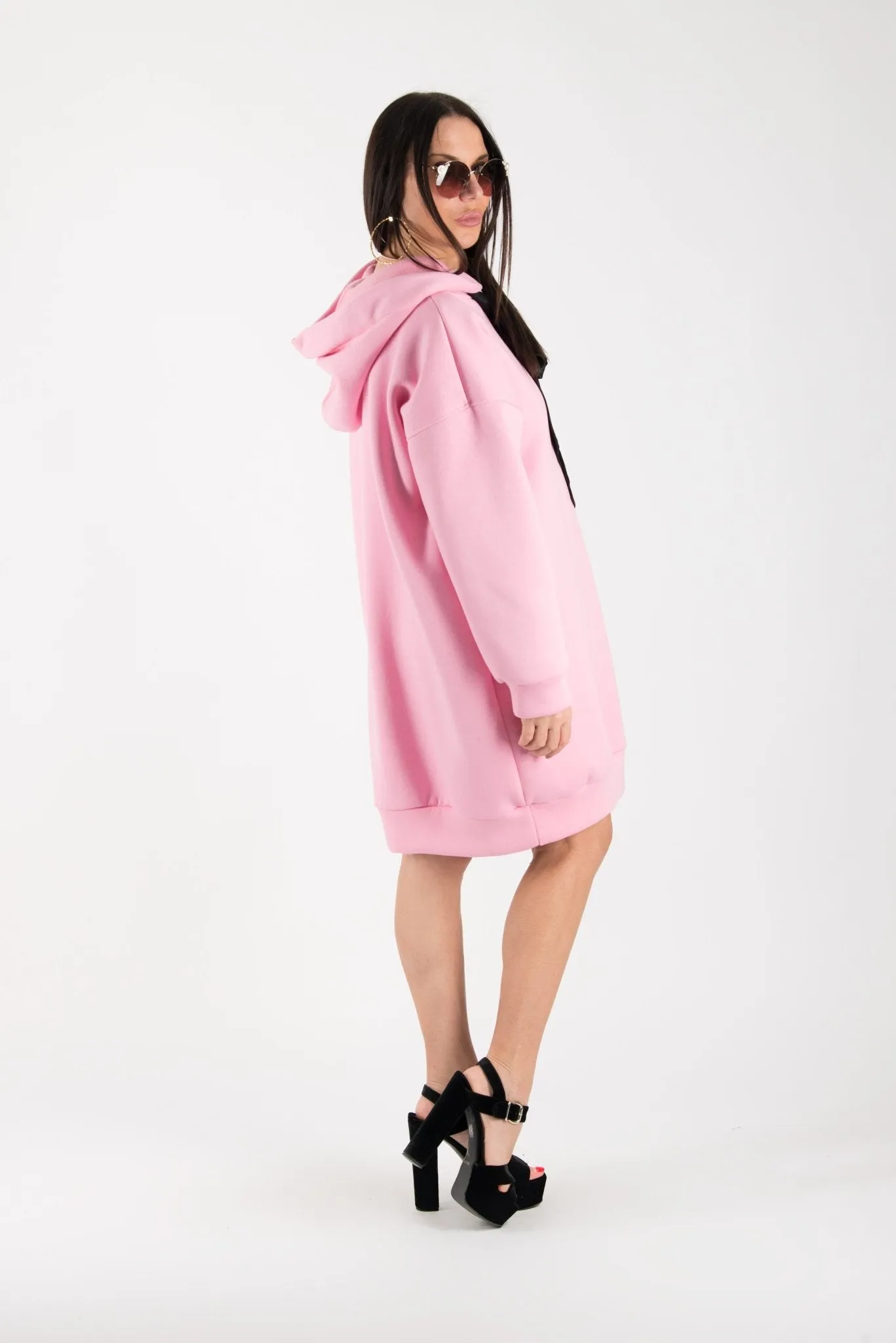 MOLLY Sweatshirt Hooded Pink Dress SALE