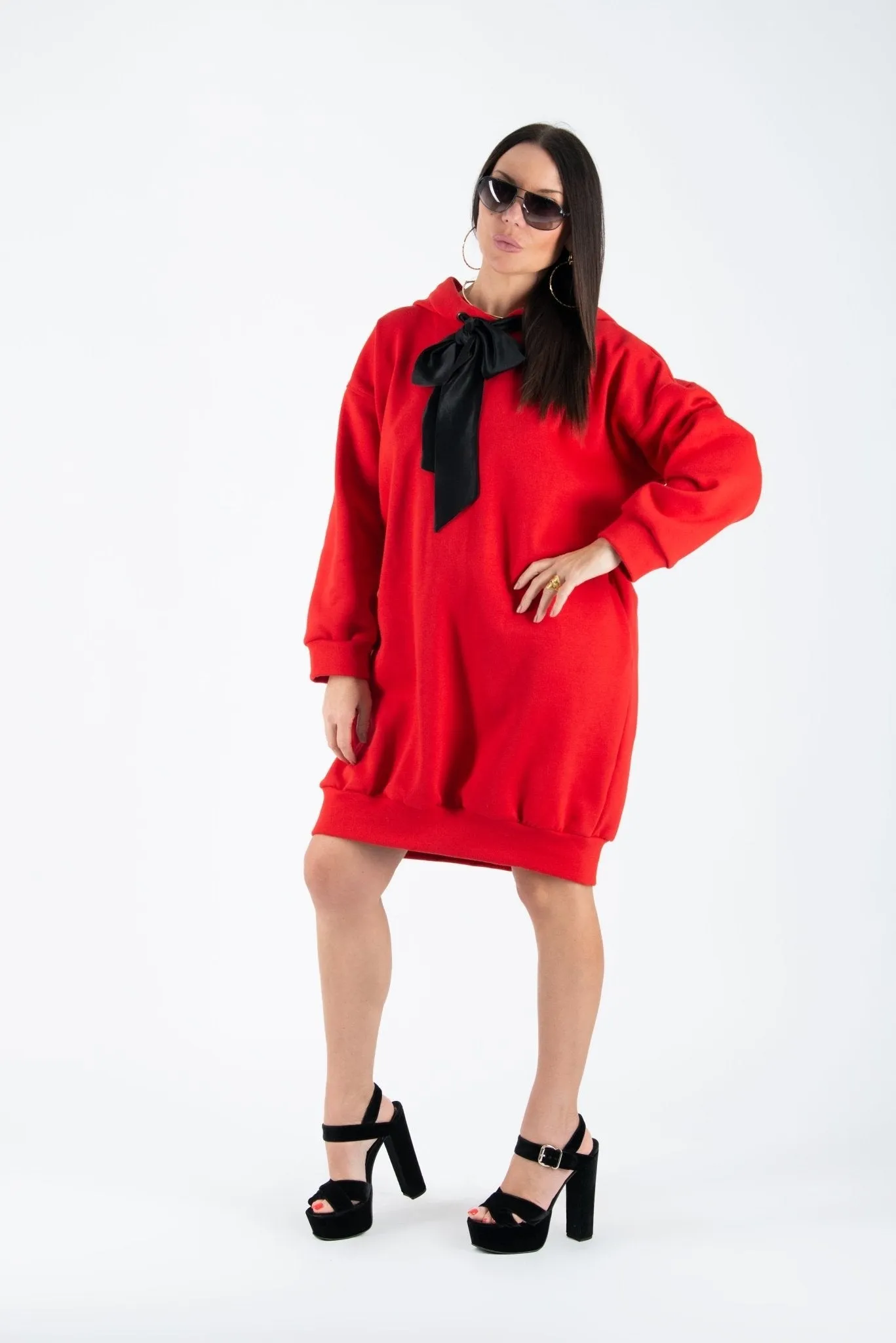 MOLLY Sweatshirt Hooded Pink Dress SALE
