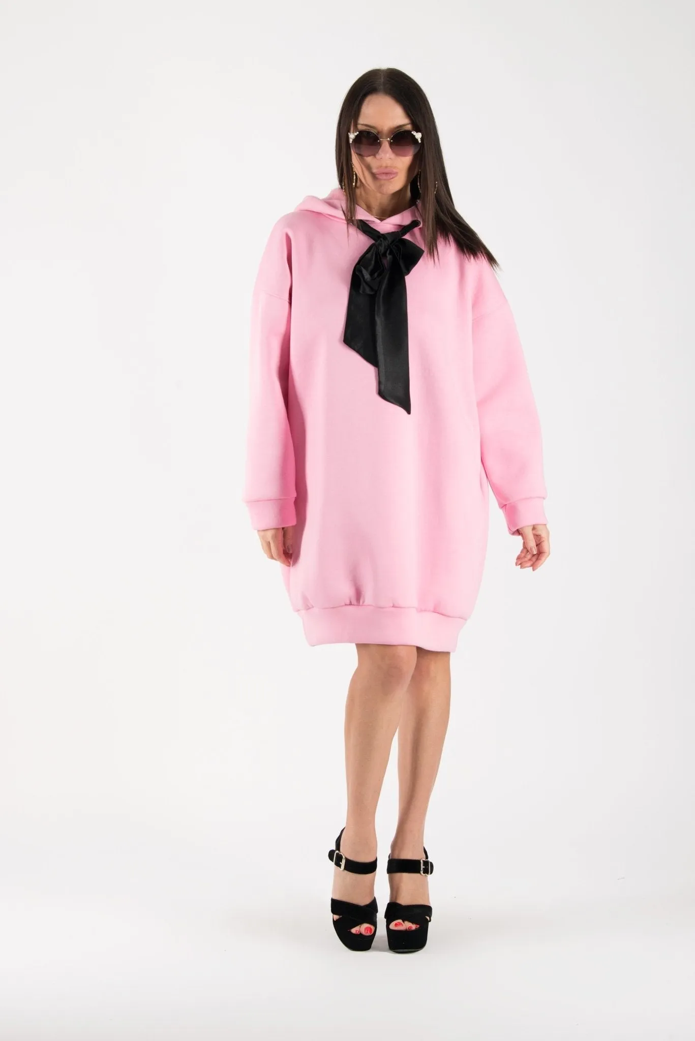 MOLLY Sweatshirt Hooded Pink Dress SALE