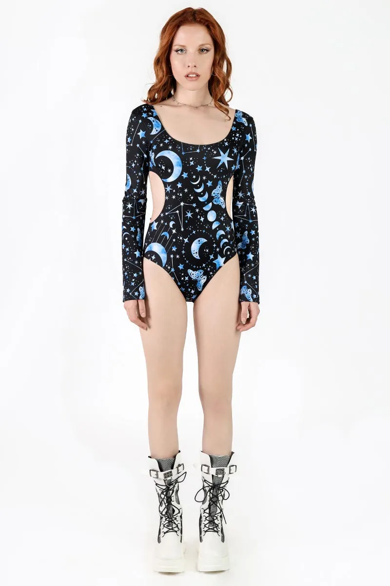 Moonlight Mystique Side Cut Out Bodysuit
