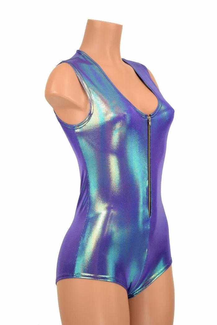 Moonstone Zipper Front Romper