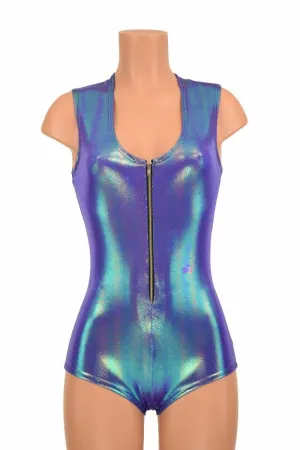 Moonstone Zipper Front Romper