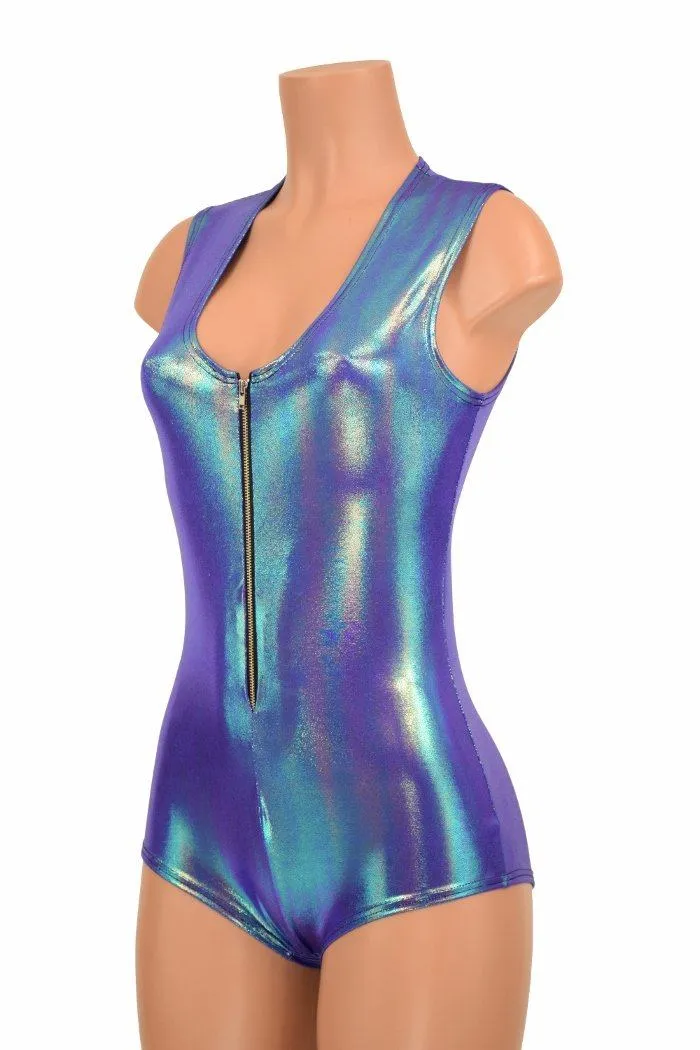 Moonstone Zipper Front Romper