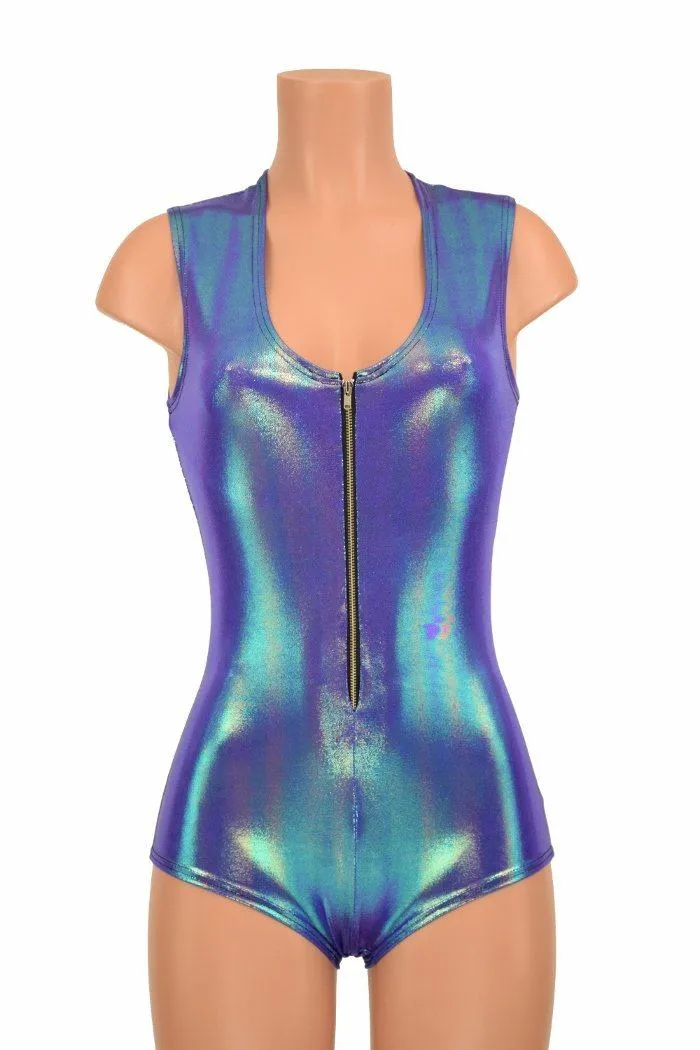 Moonstone Zipper Front Romper