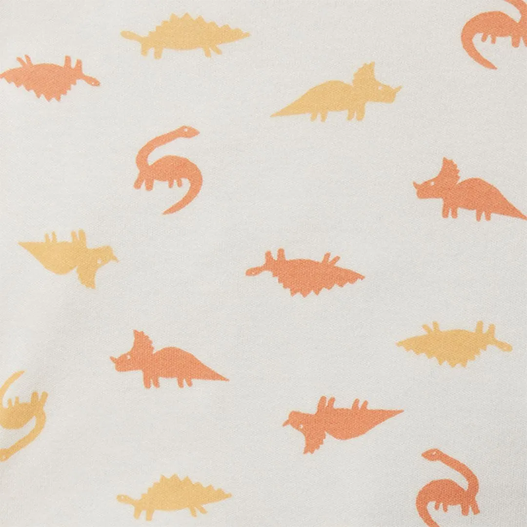 MORI Short Sleeve Bodysuit - Orange Dino