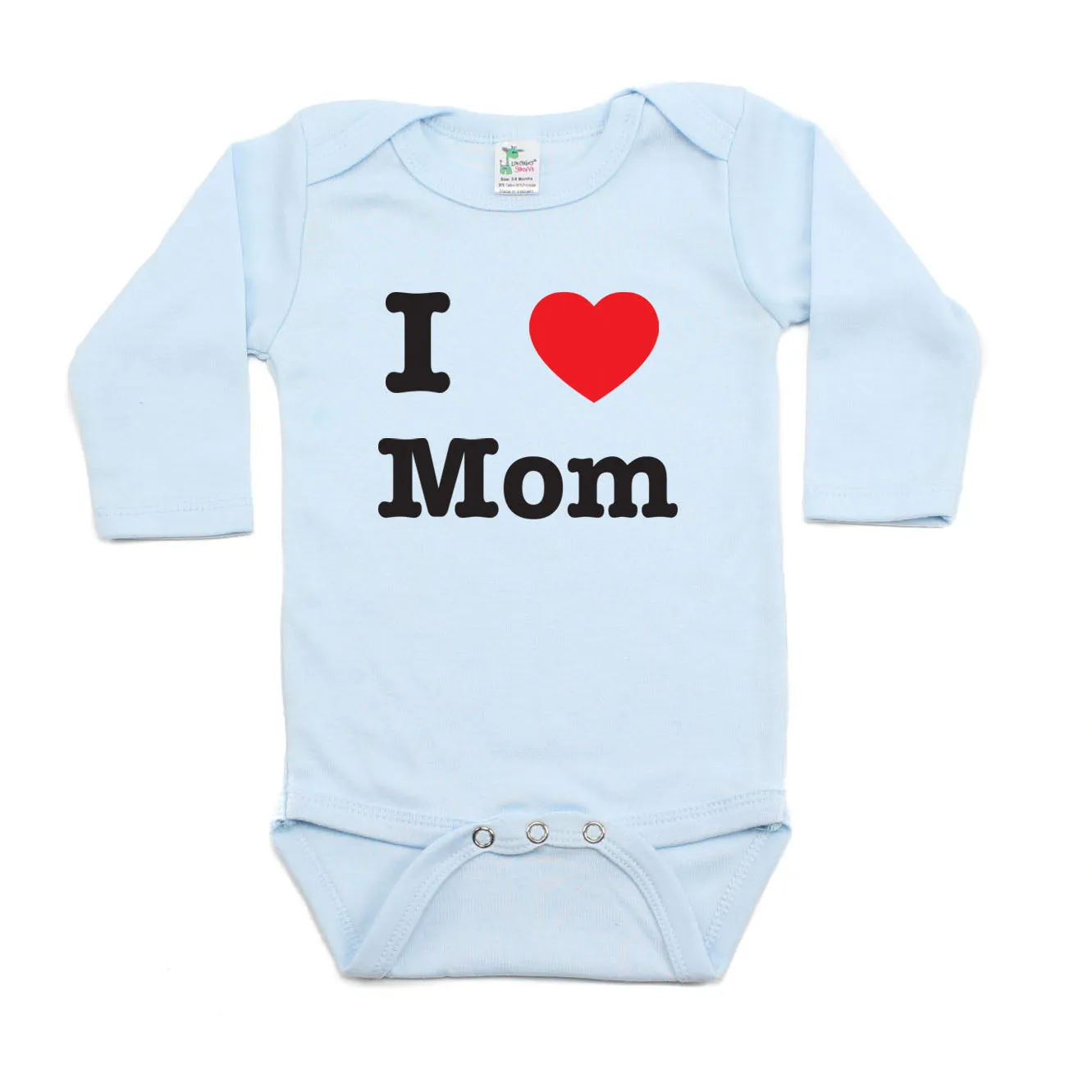 Mother's Day I Heart Love Mom Long Sleeve Baby Infant Bodysuit