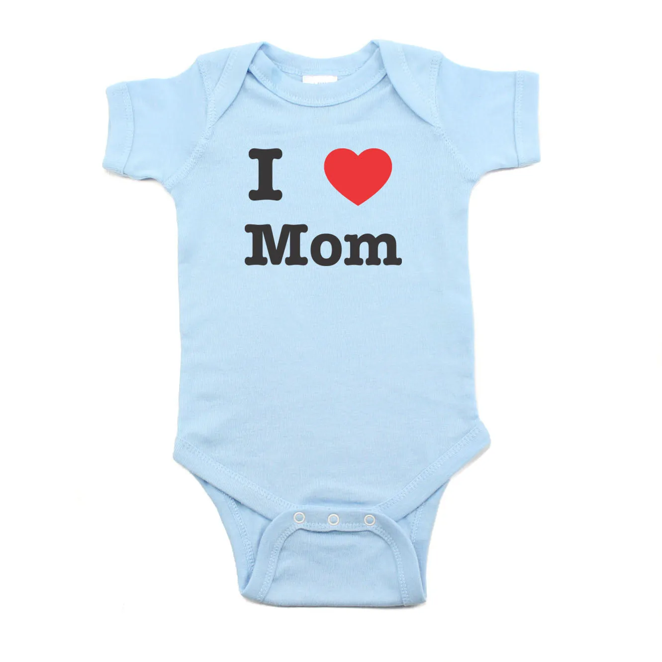 Mother's Day I Heart Love Mom Short Sleeve Baby Infant Bodysuit