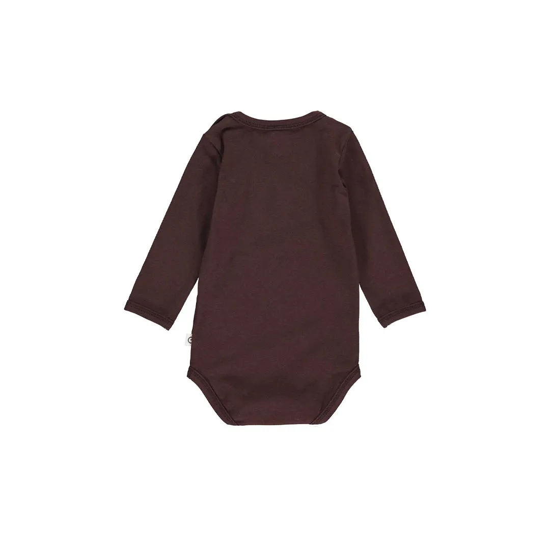Musli Dachshund Print Bodysuit - Coffee