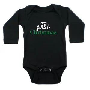 My First Christmas Holiday Long Sleeve Baby Infant Bodysuit