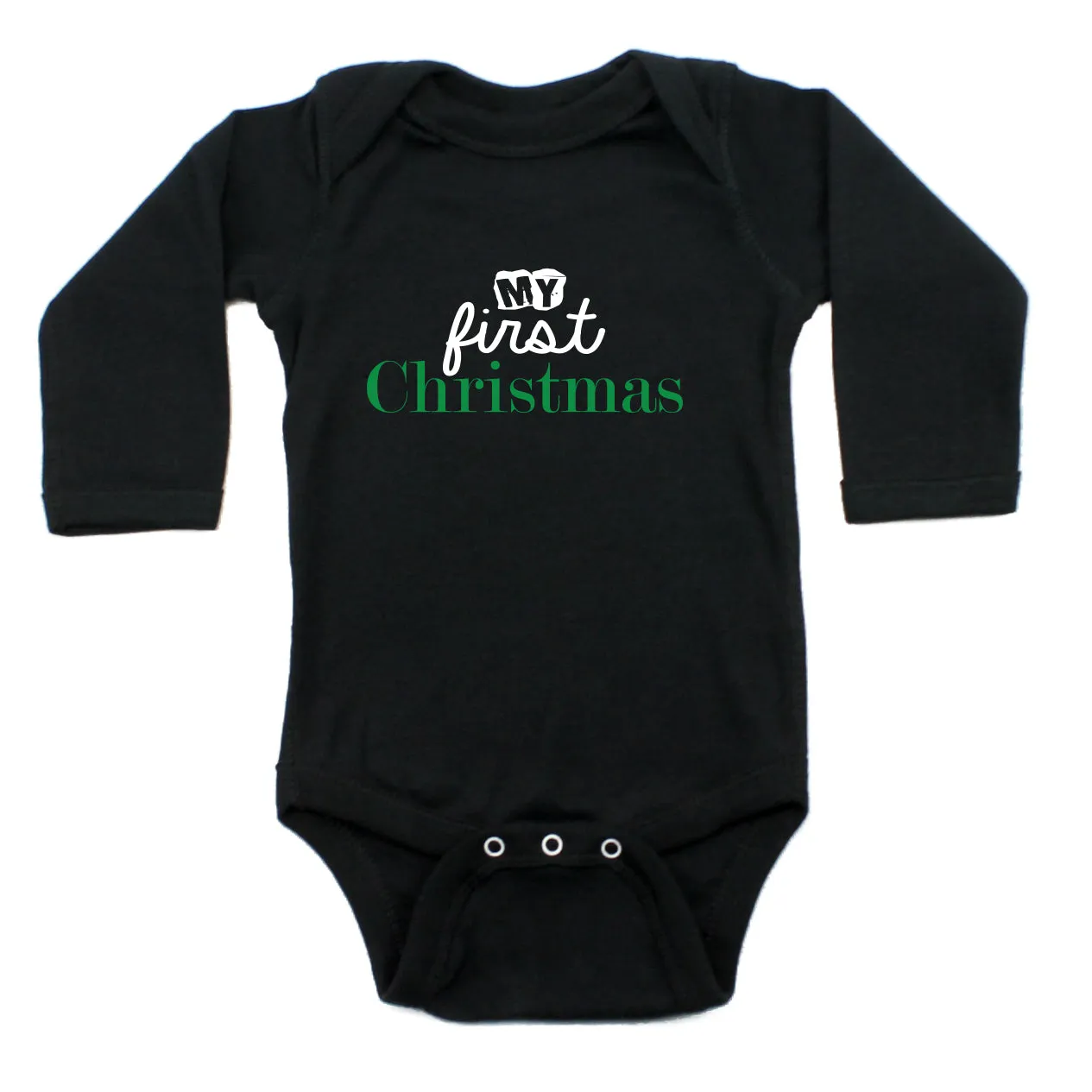 My First Christmas Holiday Long Sleeve Baby Infant Bodysuit