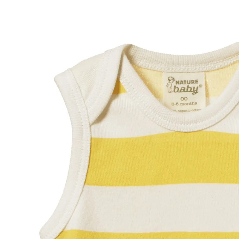 Nature Baby Singlet Bodysuit - Bold Sunny Stripe