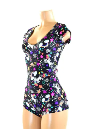 Neon Unicorns and Rainbows Romper