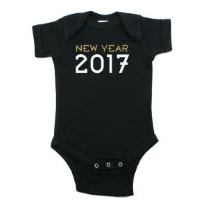 New Year 2017 Short Sleeve 100% Cotton Baby Bodysuit