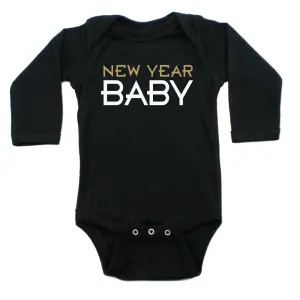 New Year Baby Long Sleeve 100% Cotton Bodysuit