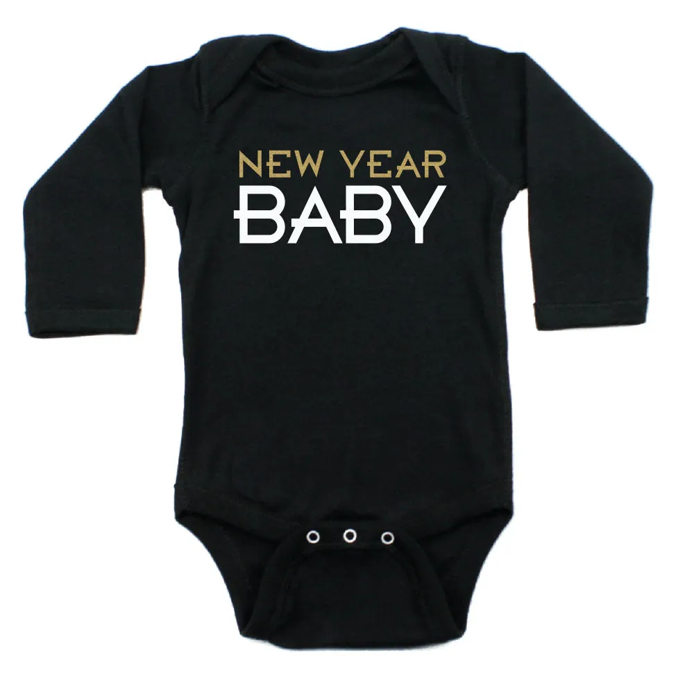 New Year Baby Long Sleeve 100% Cotton Bodysuit