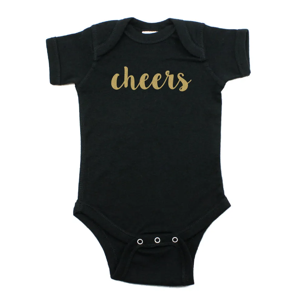 New Years Cheers Short Sleeve 100% Cotton Bodysuit