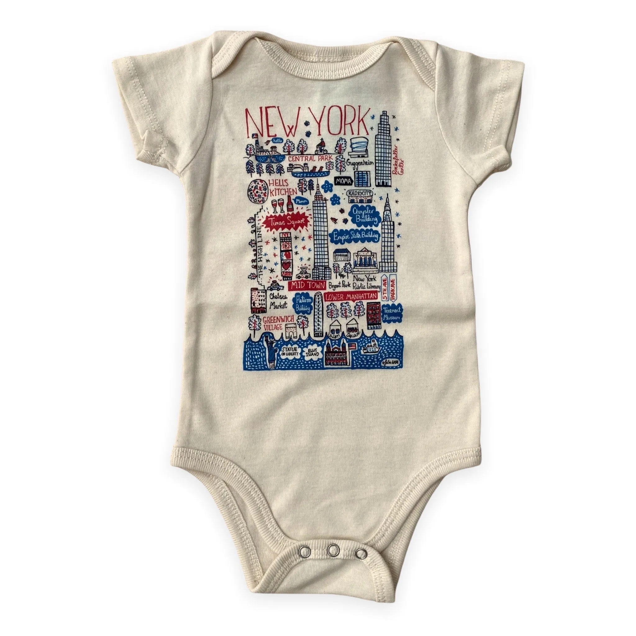 New York City Map Baby Onesie