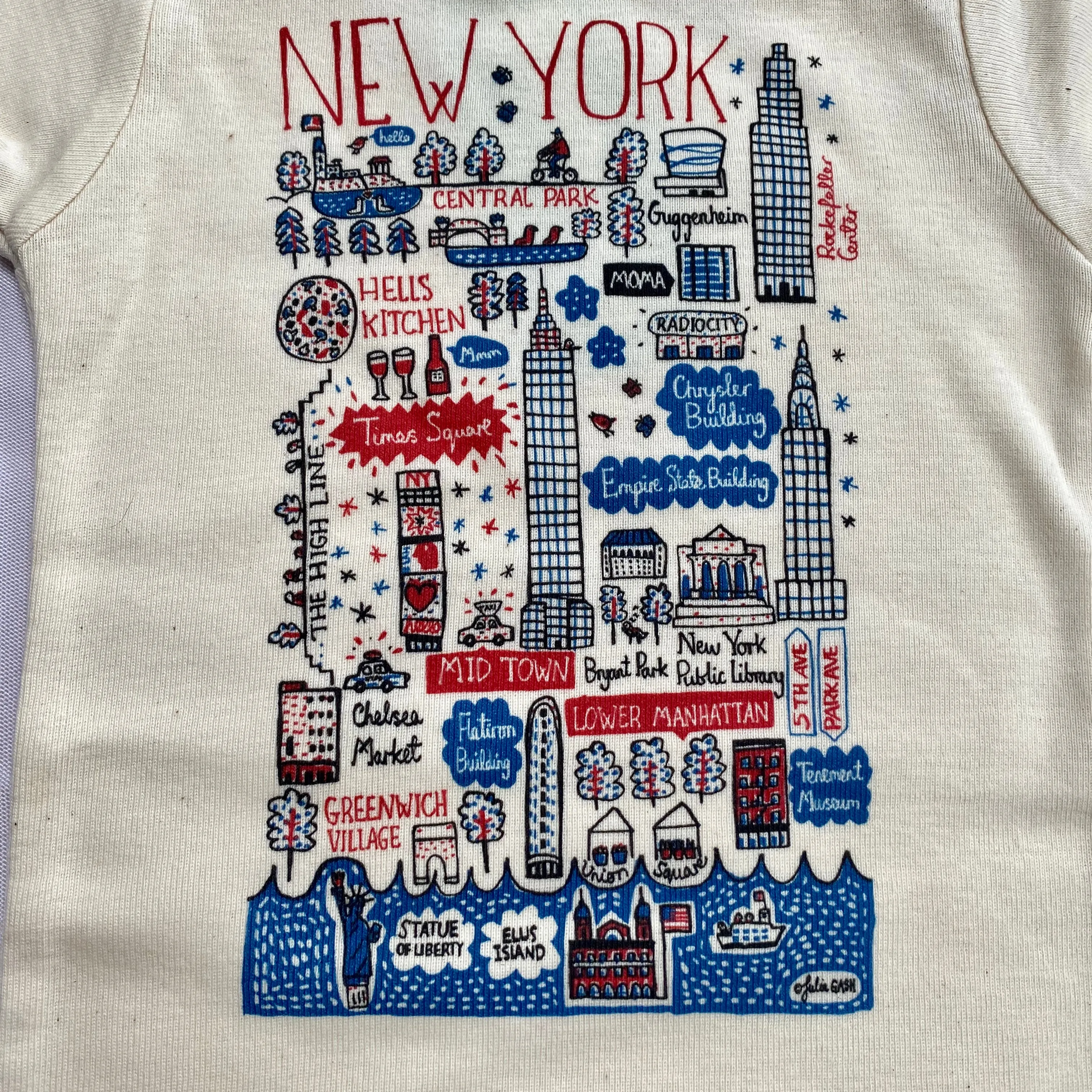 New York City Map Baby Onesie