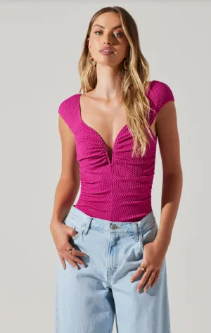 Ninette Bodysuit in Magenta