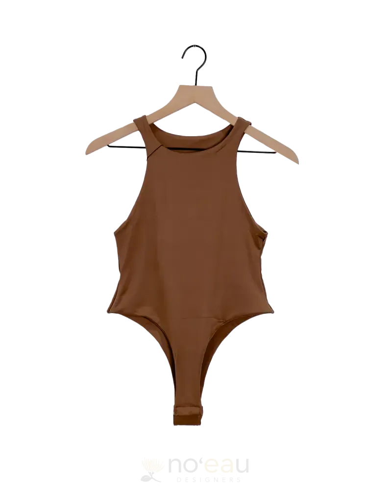 NOEAU - Sleeveless Mocha Thong Bodysuit