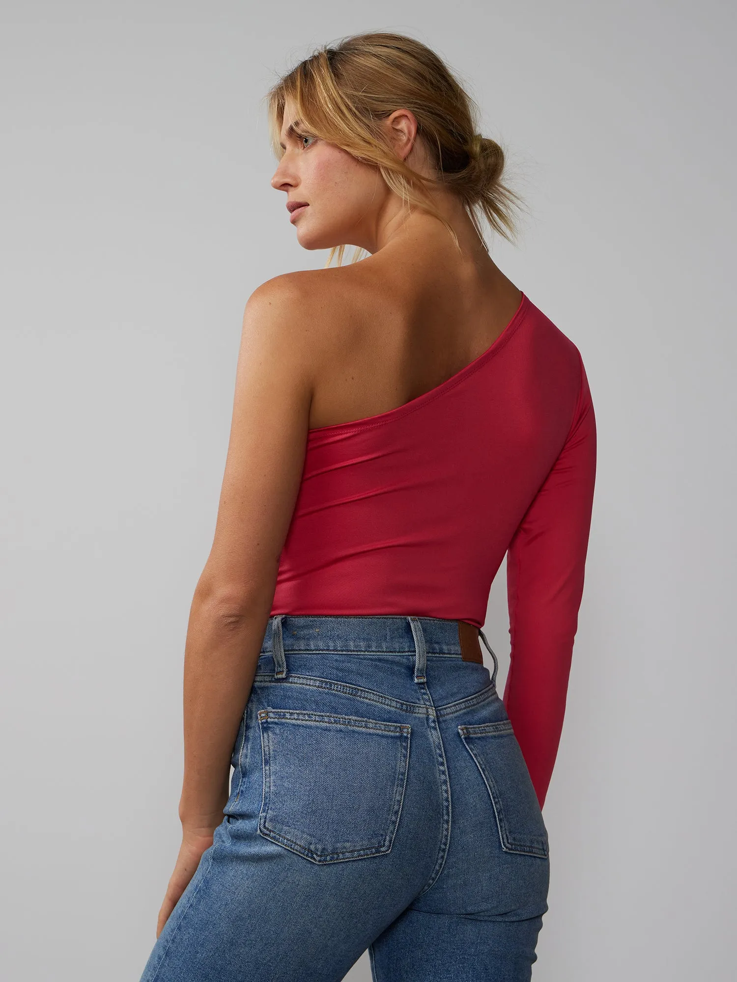 One Shoulder Long Sleeve Bodysuit