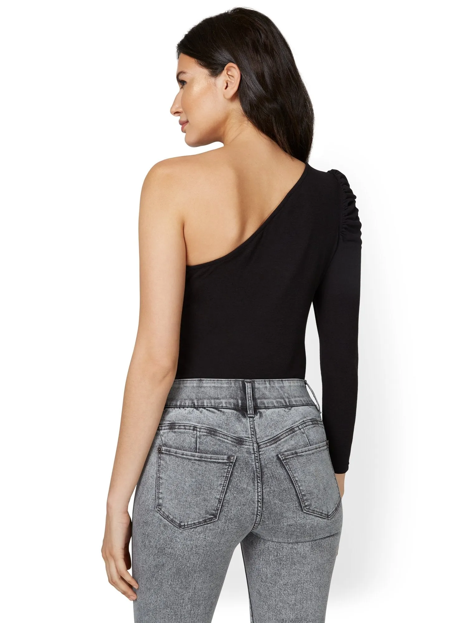One-Shoulder Puff Bodysuit