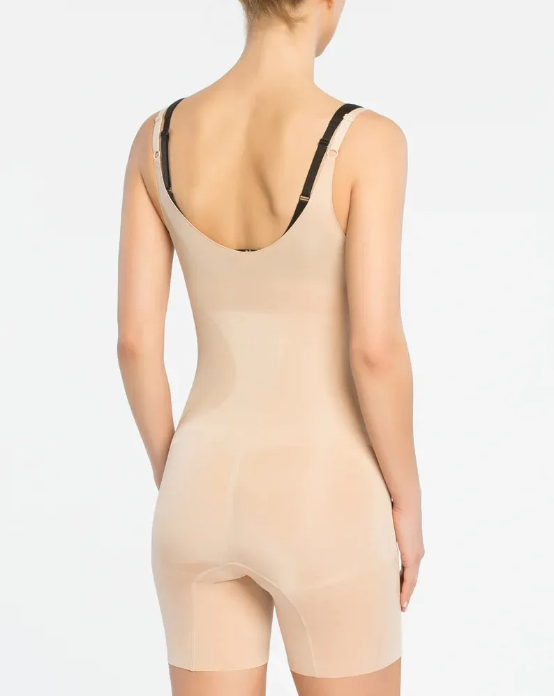 Open-Bust Mid-Thigh Bodysuit