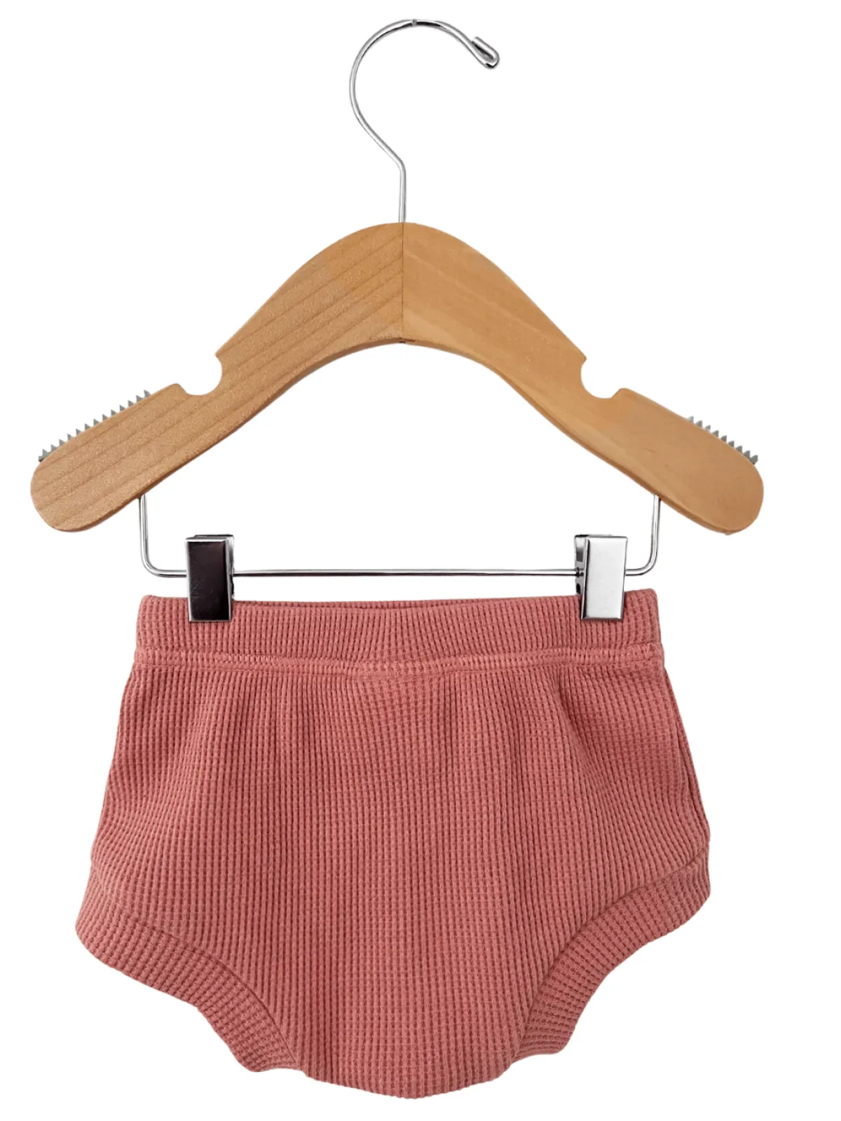 Organic Cotton Waffle Shorts, Dusty Rose