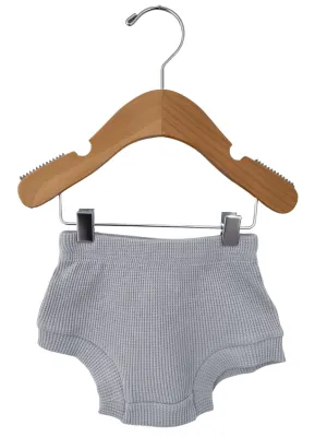 Organic Cotton Waffle Shorts, Silver