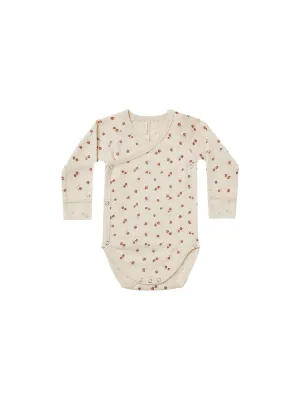Organic Pointelle Side Snap Bodysuit, Petite Floral