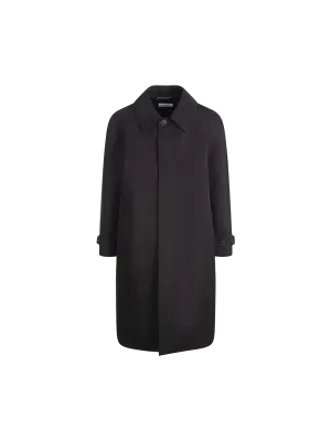 Padded Overcoat in Faille
