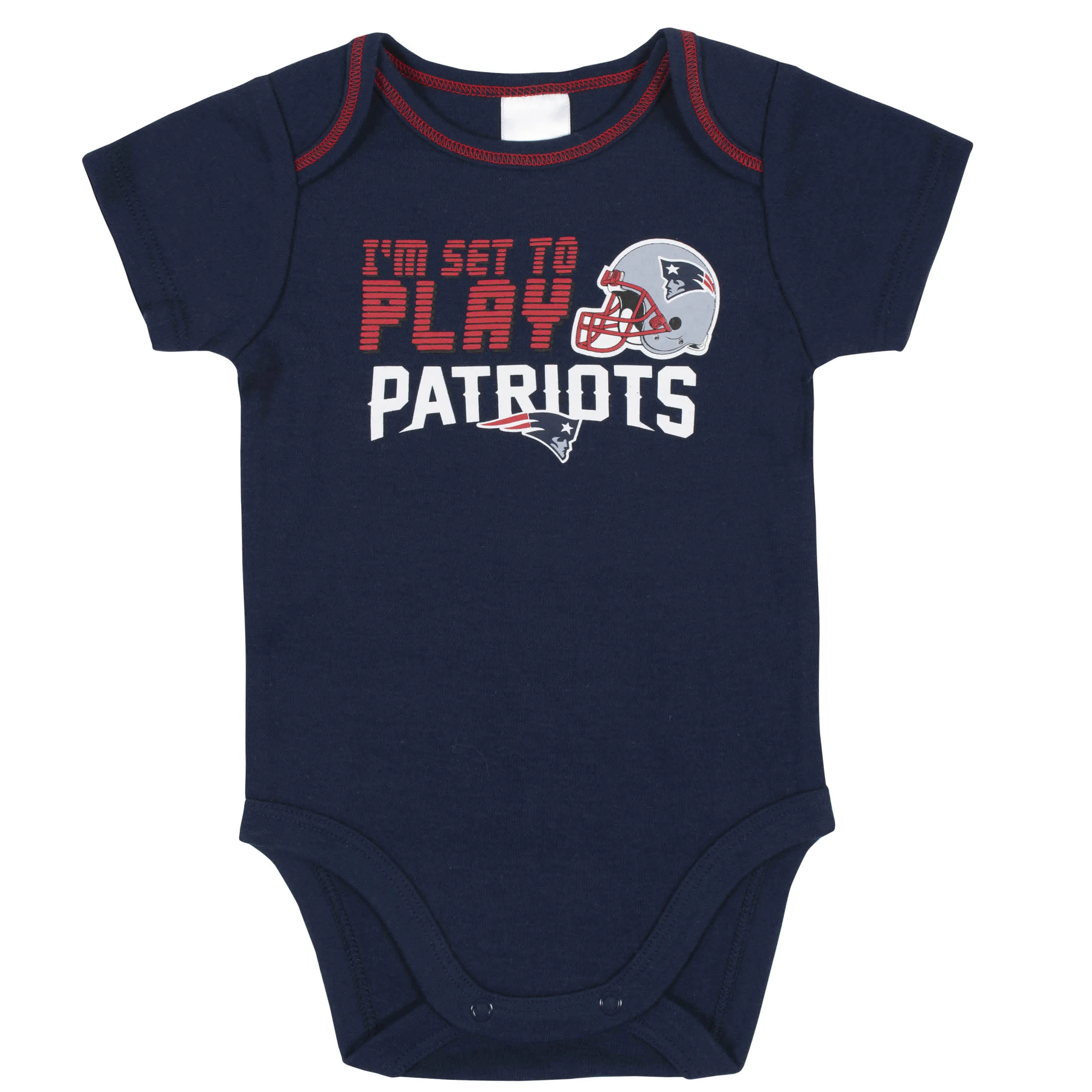 Patriots Baby Boys 3-Piece Bodysuit, Sleep 'N Play, and Cap Set