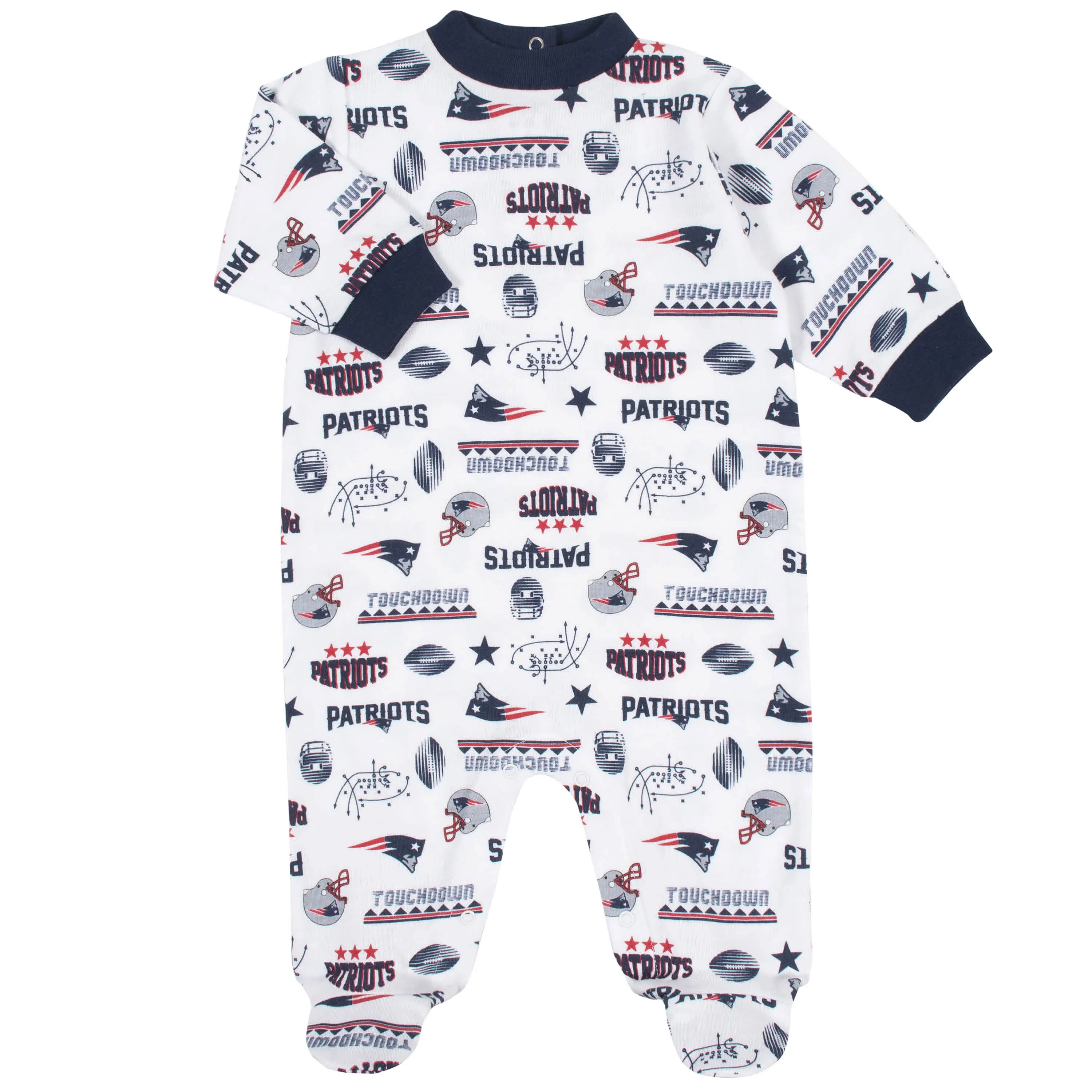 Patriots Baby Boys 3-Piece Bodysuit, Sleep 'N Play, and Cap Set
