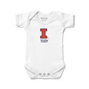Personalized Illinois Fighting Illini Bodysuit